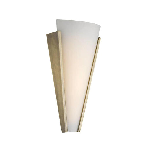 Aged bronze outdoor wall sconce with a rectangular shape and a clear glass panel.