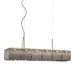 Large, modern wall sconce with a rectangular, metallic frame and a central light bar.