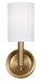 A modern rectangular bathroom vanity light with three globe-shaped white glass shades and a polished chrome finish.