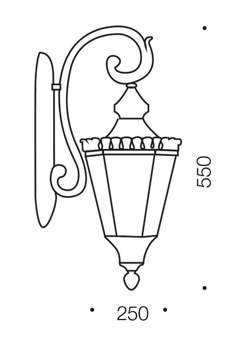SCROLL EXTERIOR WALL LIGHT