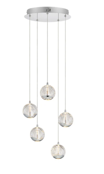 Telbix SEGOVIA 1 or 5 or 9 light pendant / bar light / wall light SEGOVIA WB-CH / SEGOVIA WB-GD / SEGOVIA PE1-CH / SEGOVIA PE1-GD / SEGOVIA PE5-CH / SEGOVIA PE5-GD / SEGOVIA PE5B-CH / SEGOVIA PE5B-GD / SEGOVIA PE9-CH / SEGOVIA PE9-GD