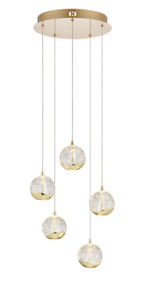 Telbix SEGOVIA 1 or 5 or 9 light pendant / bar light / wall light SEGOVIA WB-CH / SEGOVIA WB-GD / SEGOVIA PE1-CH / SEGOVIA PE1-GD / SEGOVIA PE5-CH / SEGOVIA PE5-GD / SEGOVIA PE5B-CH / SEGOVIA PE5B-GD / SEGOVIA PE9-CH / SEGOVIA PE9-GD