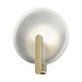 Large, modern wall sconce with a rectangular, metallic frame and a central light bar.