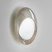 Large, modern wall sconce with a rectangular, metallic frame and a central light bar.