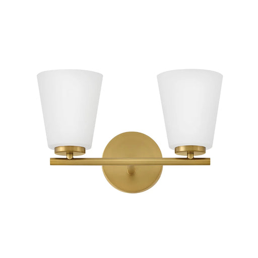 A modern outdoor wall lantern with a light bronze finish and clear glass panels featuring a rectangular design.