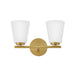 A modern outdoor wall lantern with a light bronze finish and clear glass panels featuring a rectangular design.