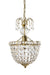 Modern brushed gold wall sconce with an elongated light bar, in a bathroom setting.