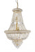 Modern black six-light linear chandelier with frosted cylindrical shades.